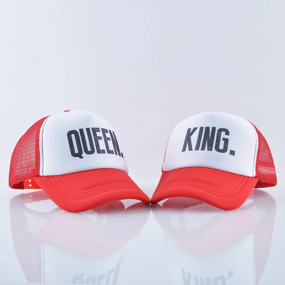

Children's Net Cap Lettered King Queen Hip-hop Baseball Cap Summer Breathable Sunbonnet Boys and Girls Casquette