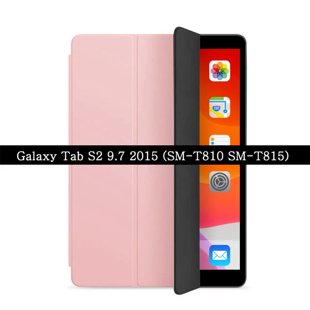 Чехол для планшета для samsung Galaxy Tab S2 9,7 SM-T810 SM-T815 T813N wifi LTE 3g из искусственной кожи защитный чехол Магнитный чехол - Цвет: Rose Red