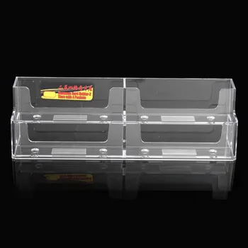 

4 Grids Office Desktop Stand Business Card Holder Stand Case Display Box Acrylic Desk Shelf Storage Box Office School