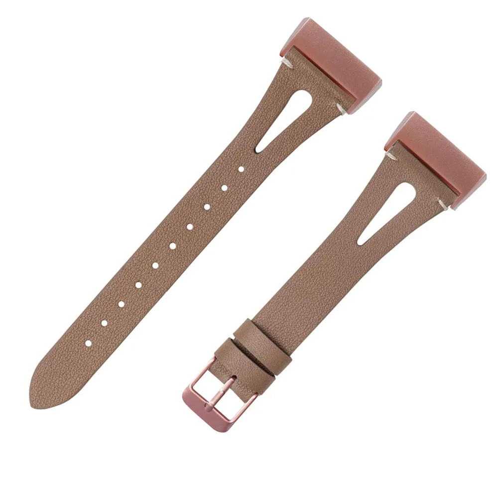 Ремешок из натуральной кожи для Fitbit Charge 3 с острым концом, ремешок для браслета, аксессуары для заряжать hr 3 Special Edition - Цвет ремешка: PinkGrey
