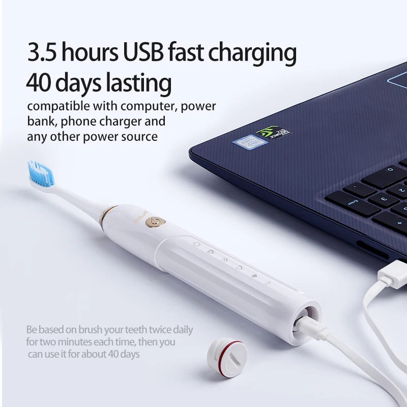 UBALUN Electric Toothbrush Magnetic Suspension Sonic Toothbrush Rechargeable Ultrasonic Electric Tooth Brush 5 8 Attachments UBALUN Electric Toothbrush Magnetic Suspension Sonic Toothbrush Rechargeable Ultrasonic Electric Tooth Brush 5 8 Attachments