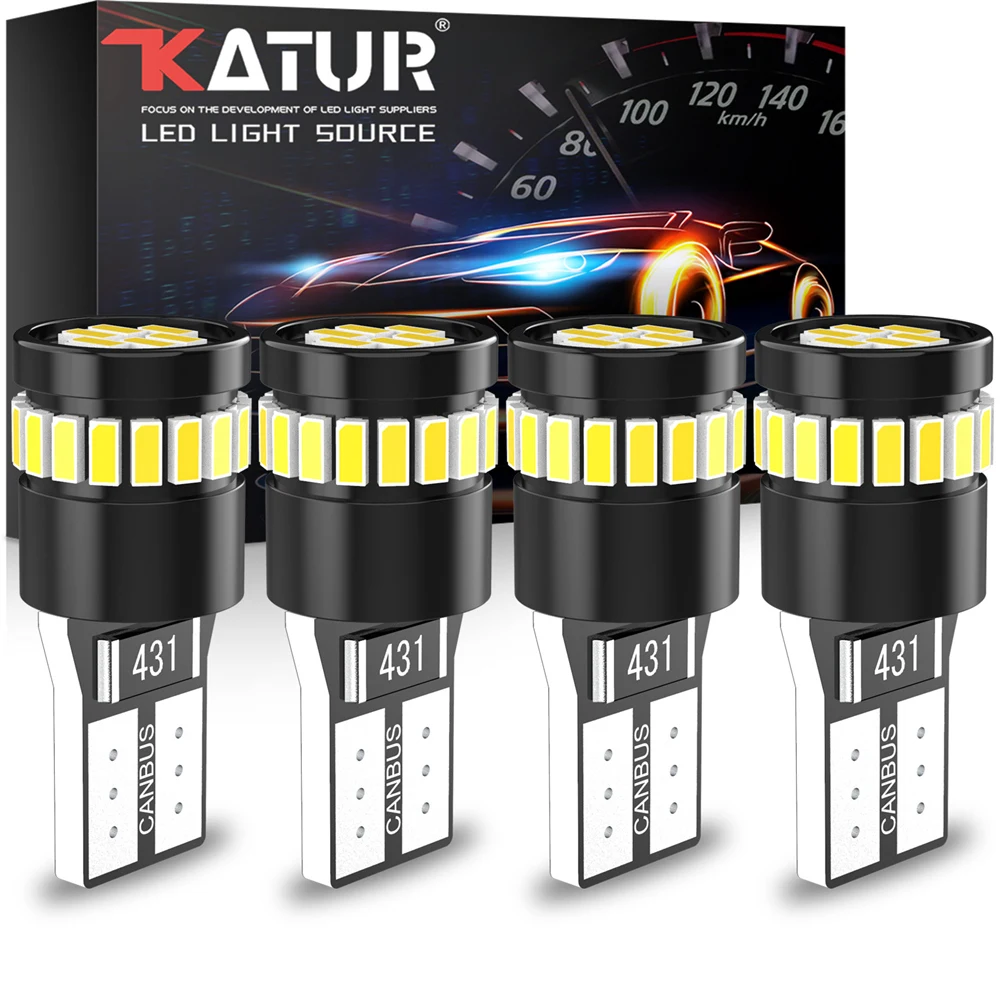4x W5W led T10 LED Canbus Light Bulbs No Error Car Interior Reading Parking Lights White 12V for BMW Audi Mercedes Benz | Автомобили и