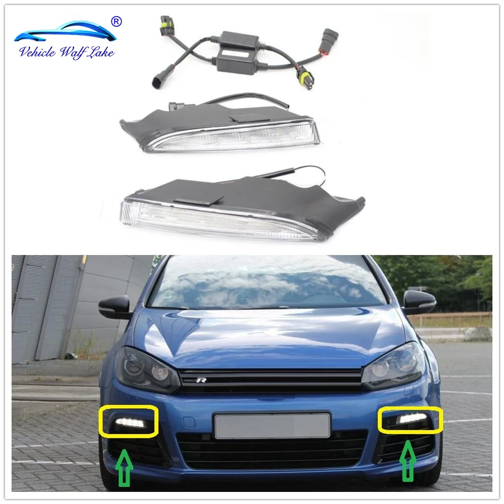 For VW Golf 6 MK6 R20 2009 2010 2011 2012 2013 Car-Styling Car LED Light New LED DRL Daytime Running Light