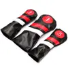 Golf Club #1 #3 #5 Wood Headcovers Driver / Fairway Rescue Woods / Hybrid PU Leather Head Covers Set Protector 3