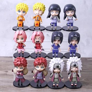 

Naruto Shippuden Uzumaki Naruto Hyuuga Hinata Uchiha Itachi Haruno Sakura Jiraiya Gaara Q Version Figures Toy Dolls 6pcs/set