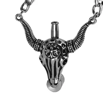 

HONEYPUFF Metal Animal Design Necklace Smoking Pipe 340MM Stainless Steel Herb Tobacco Pipes Jewelry with Gift Box