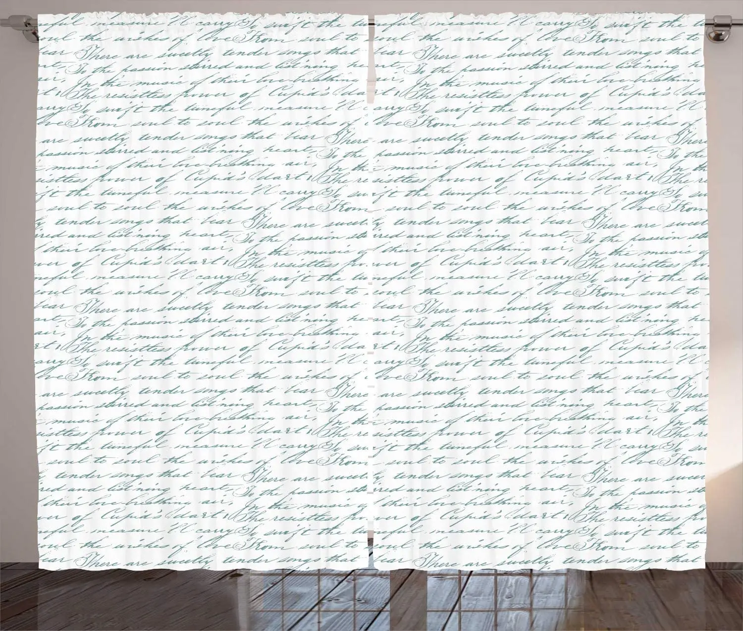 Antique Window Curtains European Style Writing Lettering with Ink Feather Pen Old Design Print Living Room Decor Bedroom | Дом и сад