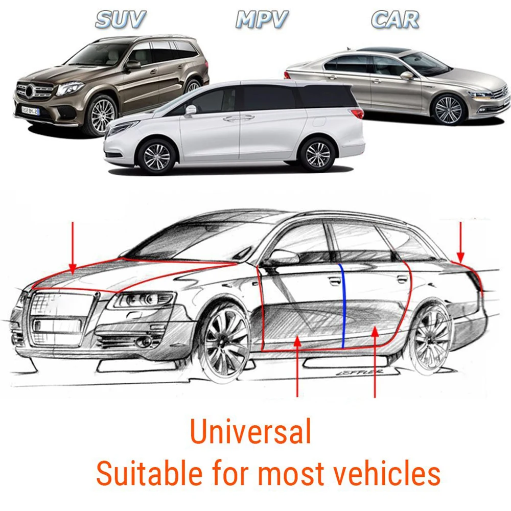 Резиновые автомобильные дверные уплотнительные полосы Авто Дверной зазор запечатывания наклейки протектор звук изоляционный уплотнитель аксессуары для интерьера