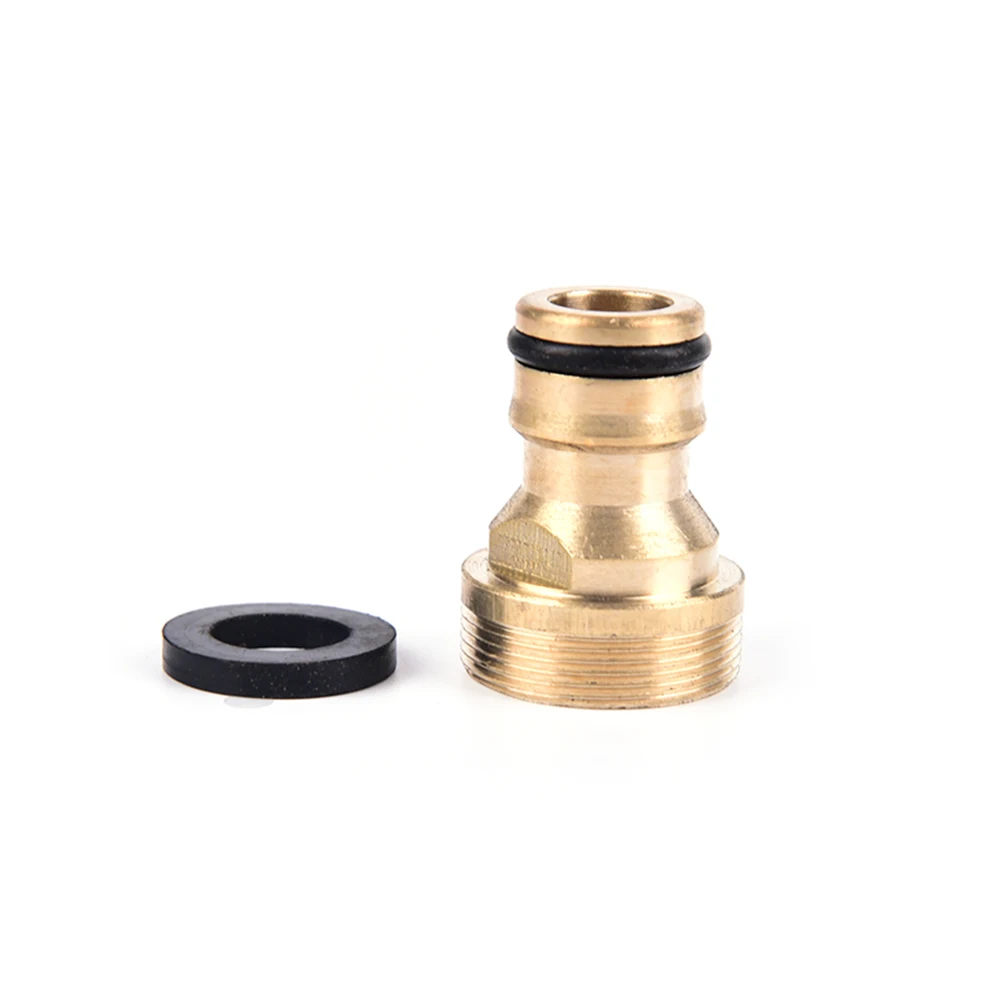 1/2 "3/4" 16mm Hose Pure Brass Faucets Standard Connector Washing Machine Gun Quick Connect Fitting Pipe Connections 1PCS 