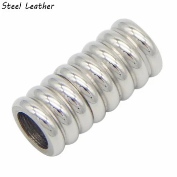 

20pcs/lot hole:4/5/6mm Stainless steel buckles Leather Cord End Cap Magnetic Clasp Connector Bracelet Jewelry Making DIY parts