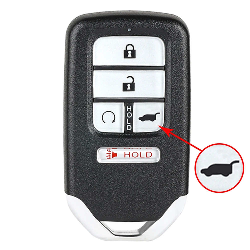 4B with 1 Panic Keyecu умный дистанционный ключ для автомобиля в виде ракушки чехол для IPad 2/3/4/5 Butttons со вставкой лезвие для Honda Civic C-RV Accord Pilot - Цвет: 4B with 1 Panic