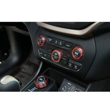 

6pcs Switch Engine Button Start Stop Air Conditioning Ring For Jeep Cherokee 2014-2020