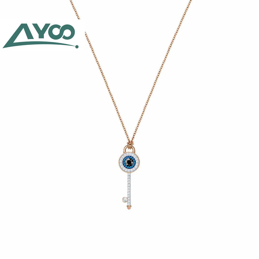 AYOO High Quality SWA 1:1 Mystery Element Keychain Necklace Women Luxury Jewelry Gift
