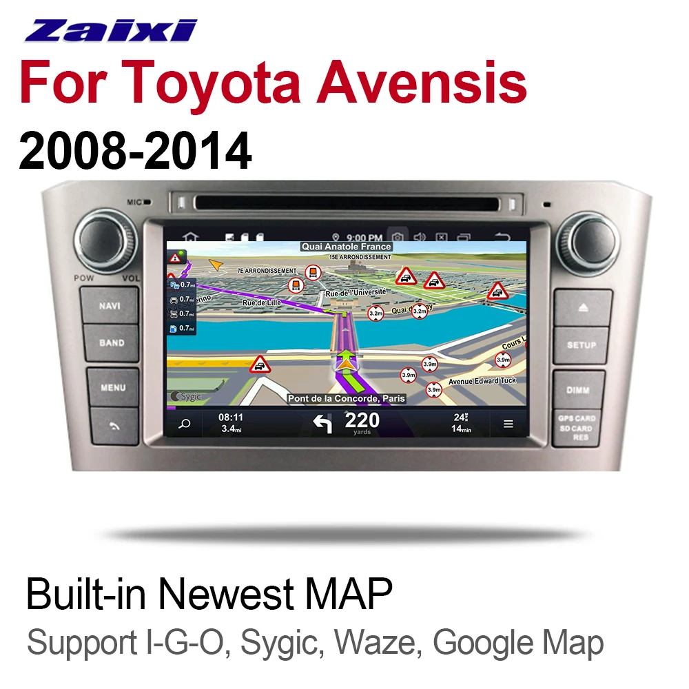 Автомобильный мультимедийный плеер Android 9 автомобильное радио для Toyota Avensis 2008 2009