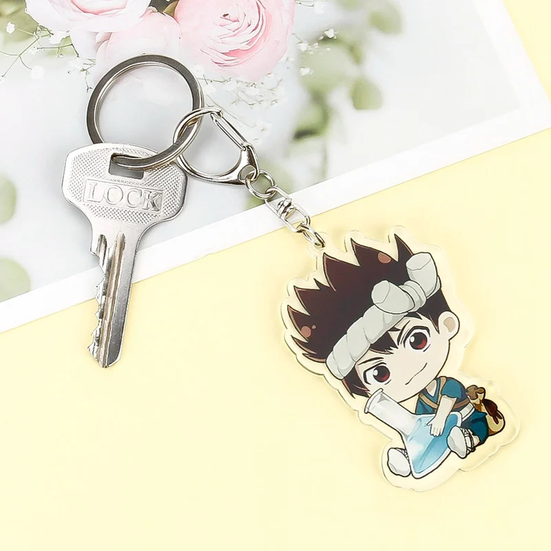 Аниме Dr. STONE мультфильм брелок милый рисунок акриловый двухсторонний прозрачный вентиляторы ювелирные аксессуары Подарки
