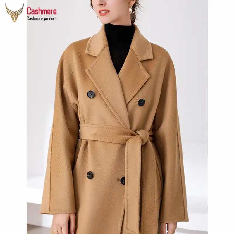 manteau camel cachemire femme