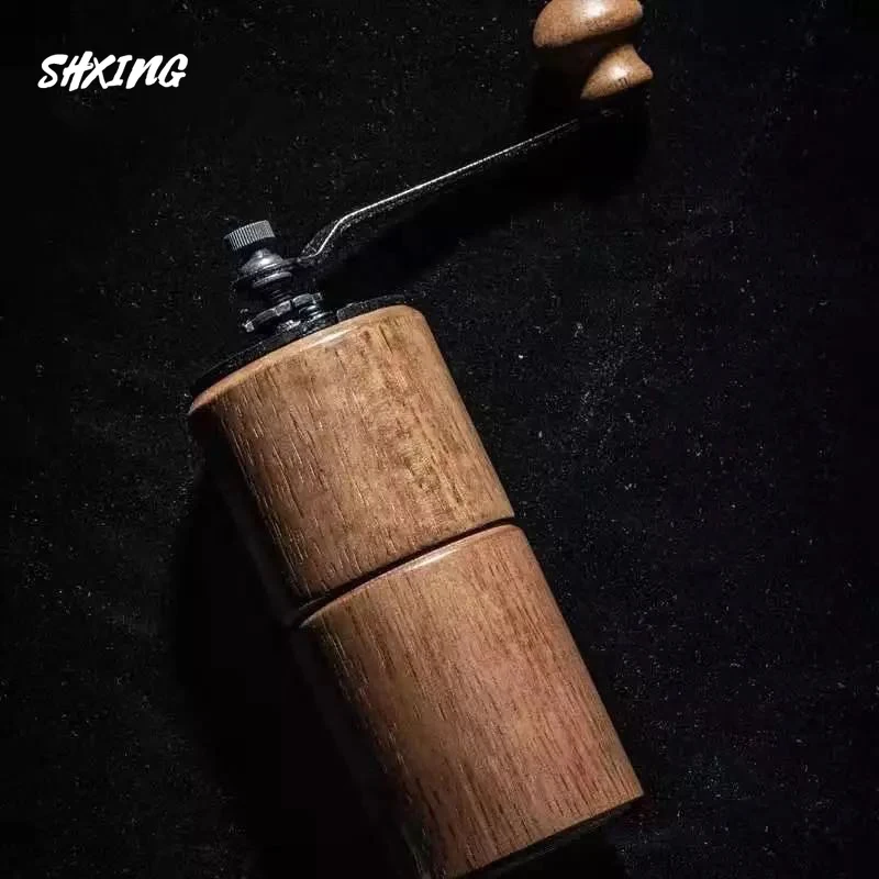 Деревянная чугунная мельница в стиле Hario ручная кофемолка кофейная керамика
