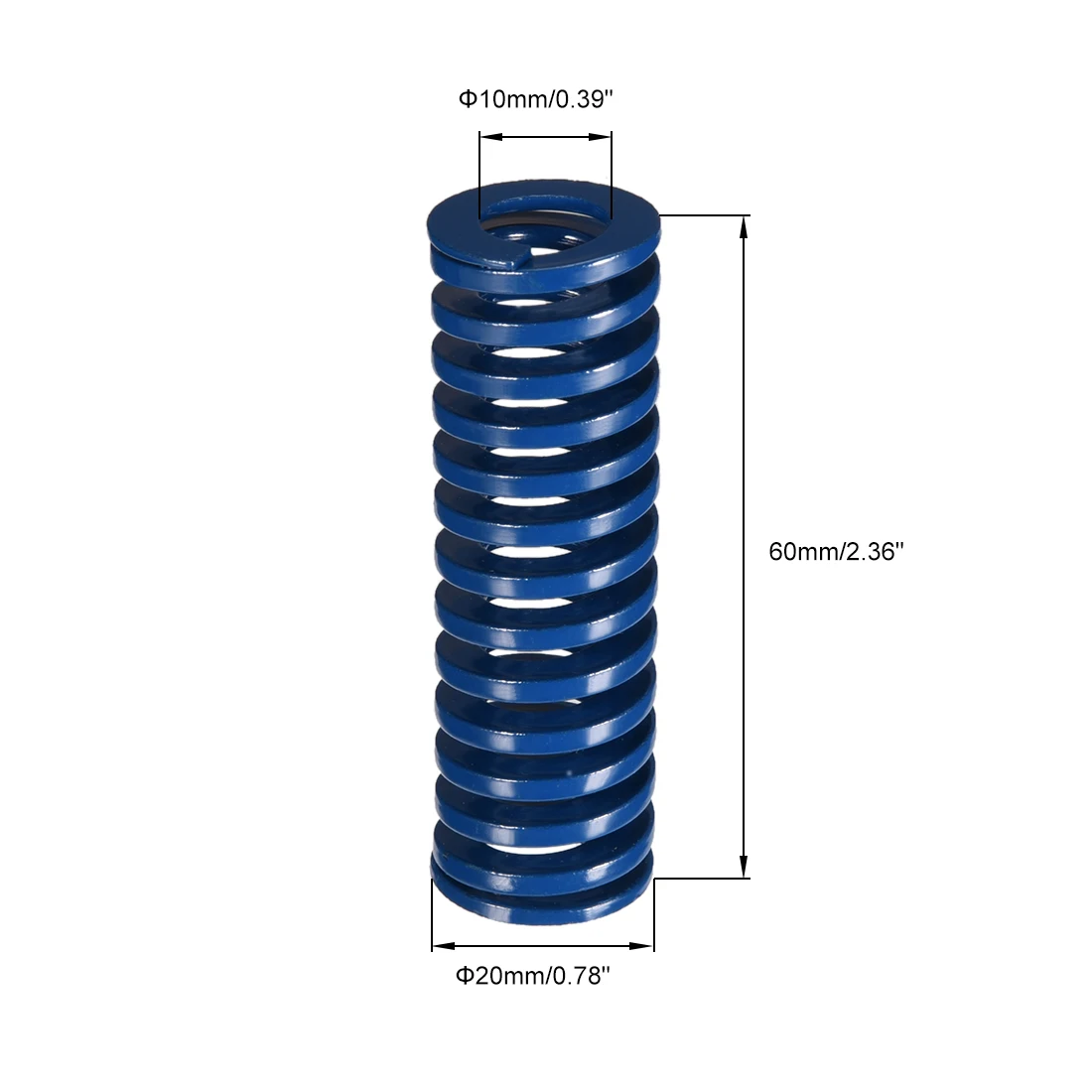 Uxcell 1 шт. 2 шт. 20 мм Диаметр 25/30/35/40/45/50/60/80/125/150 мм Длинная спиральная штамповки средняя нагрузка пресс-форма спиральная трубка голубого цвета