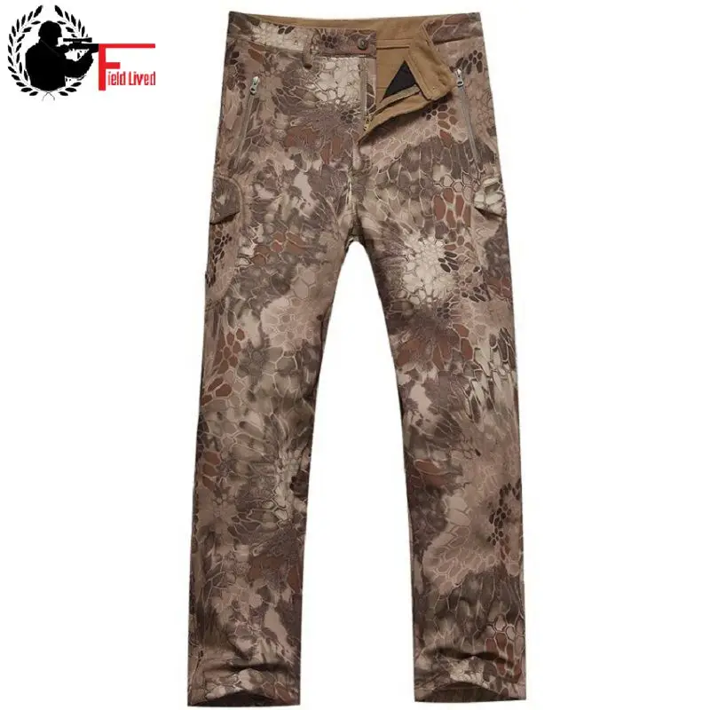 Брюки мужские тактические камуфляжные из флиса водостойкие теплые|trousers male|camouflage