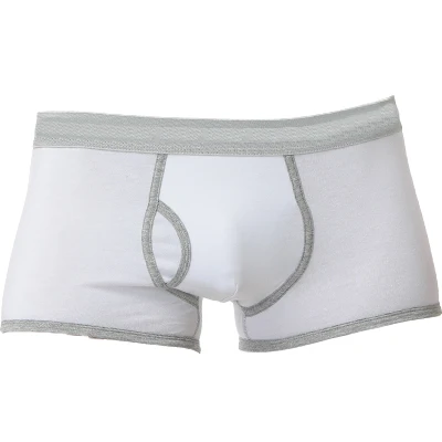 Grey-white Подгоняйте ваш логотип Pantalones cortos hombres ropa interior transpirable suave de los boxeadores de los hombres de boxer shorts - Цвет: Grey-white