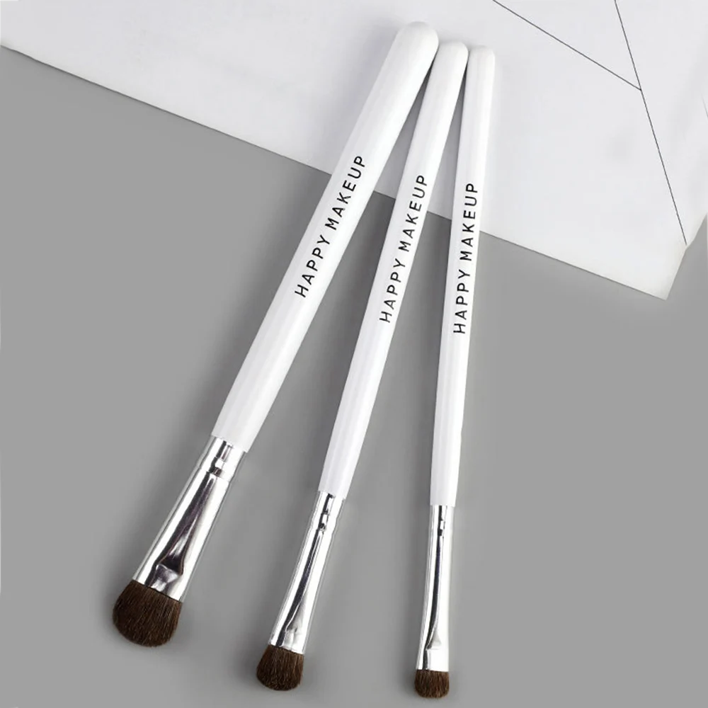 3Pcs/set High Quality Eyebrow Brush Makeup Eyeshadow Palette Cosmetic Eye Brow Make up Brush Kit Soft Horse hair Brushes Tools