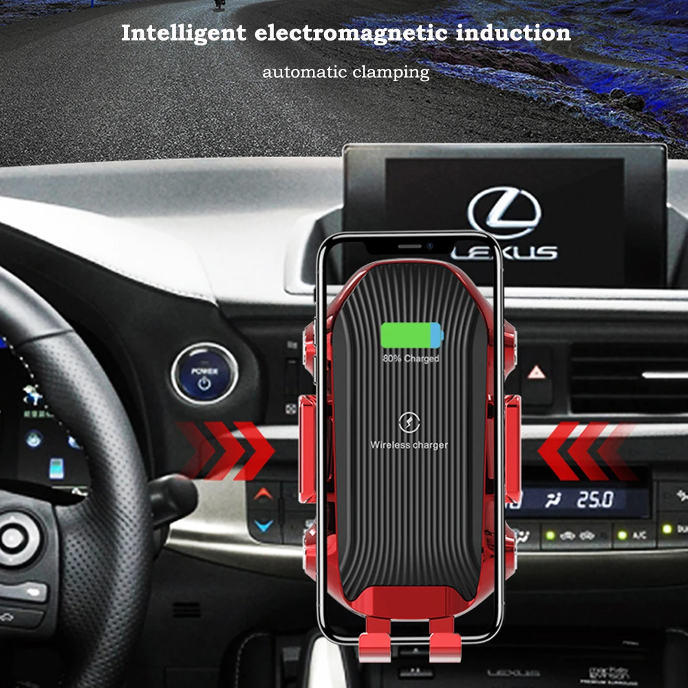 05Touch Sensor Wireless Car Charger Qi Fast Charge Car Mount for Huawei P30Pro Mate20PRo iphone XR XS 