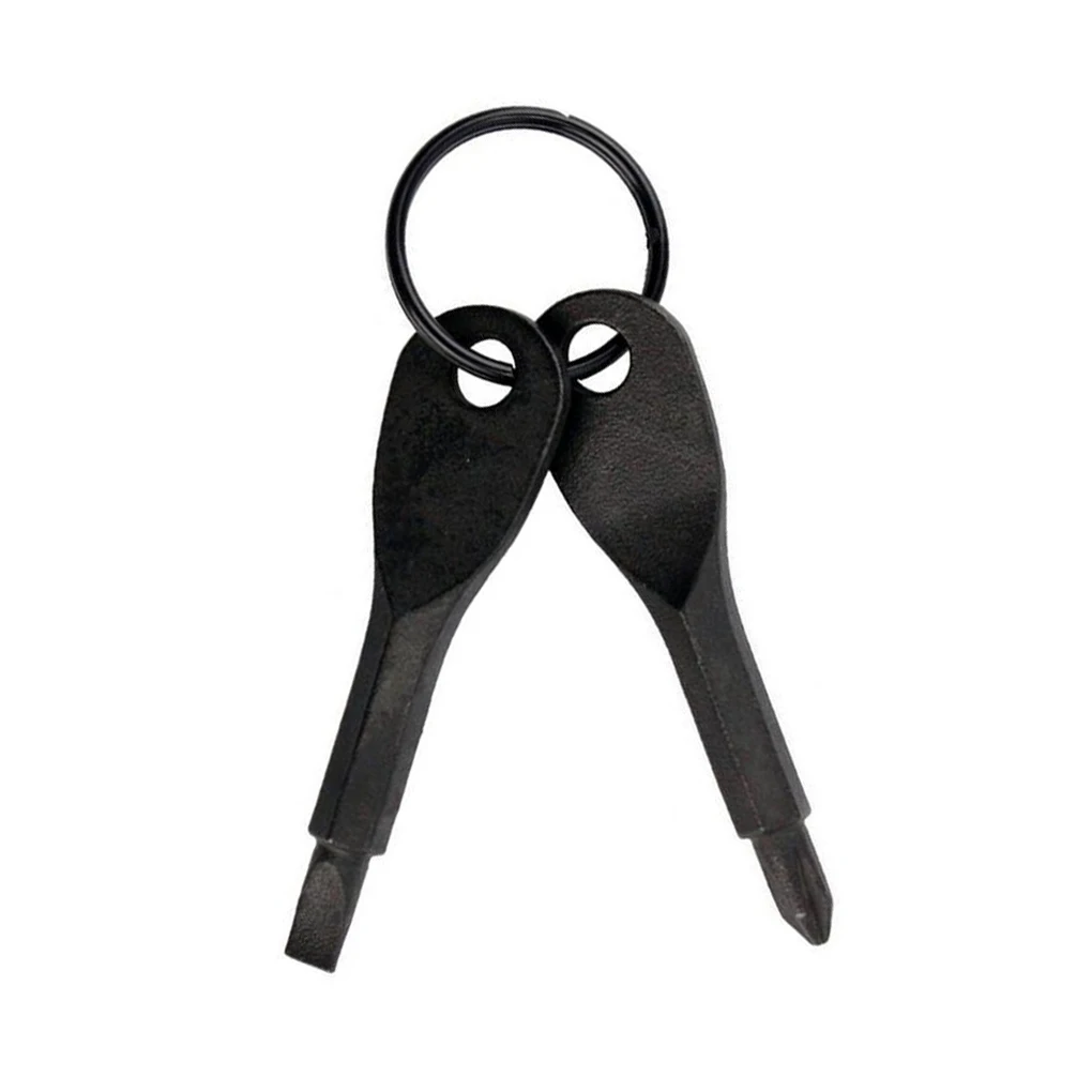 Portable Phillips Slotted Screwdriver Key Ring keyring Hike Outdoor Multi Mini Pocket Repair Tool Gadget Camping Accessories