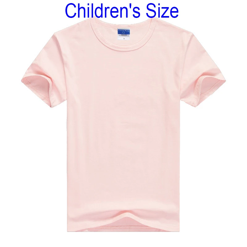 children pink Лето, высокое качество, 15 цветов, S-2XL, простая футболка, Женская хлопковая эластичная Базовая футболка, Женские повседневные топы, футболка с коротким рукавом - Цвет: children pink