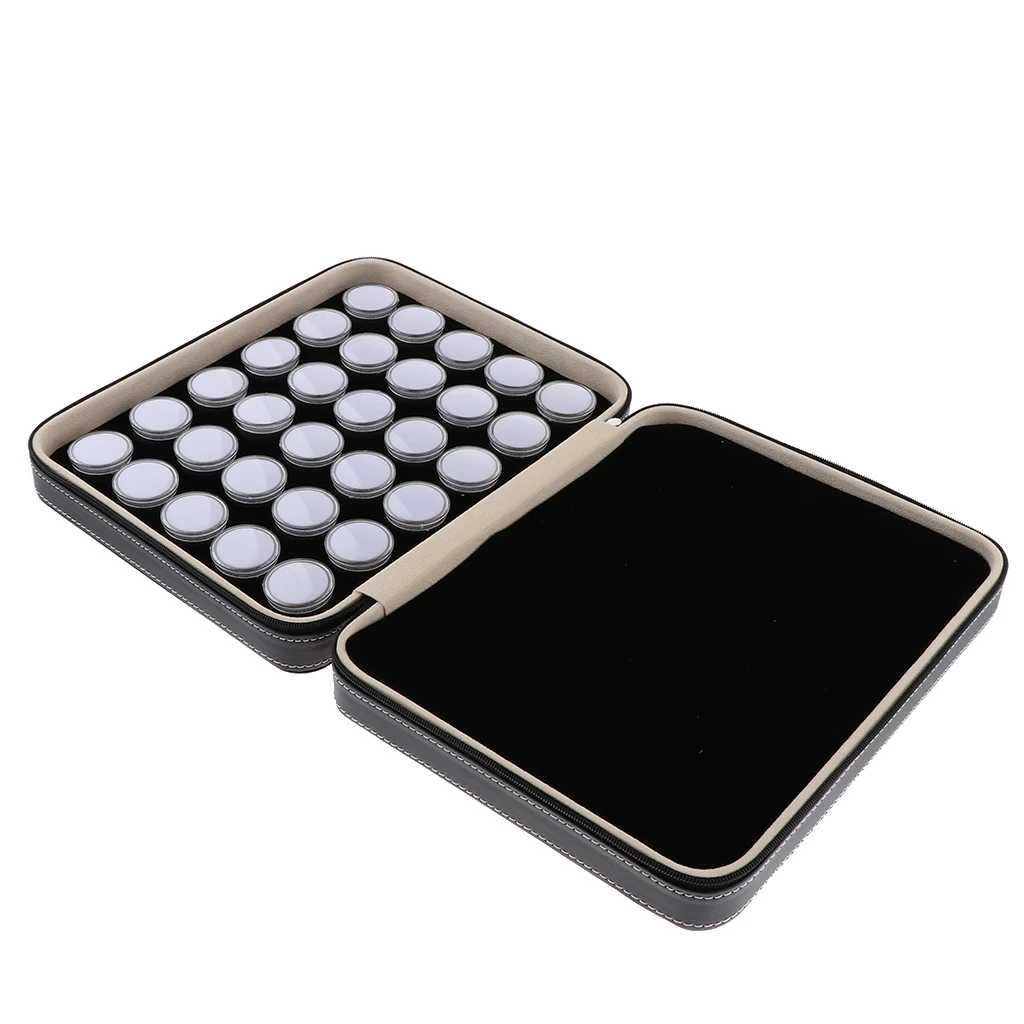 60 Grids Gemstone Loose Diamond Storage Mini Plastic Box with PU Leather Carrying Case Gemstone Organizer Container 60 Grids Gemstone Loose Diamond Storage Mini Plastic Box with PU Leather Carrying Case Gemstone Organizer Container