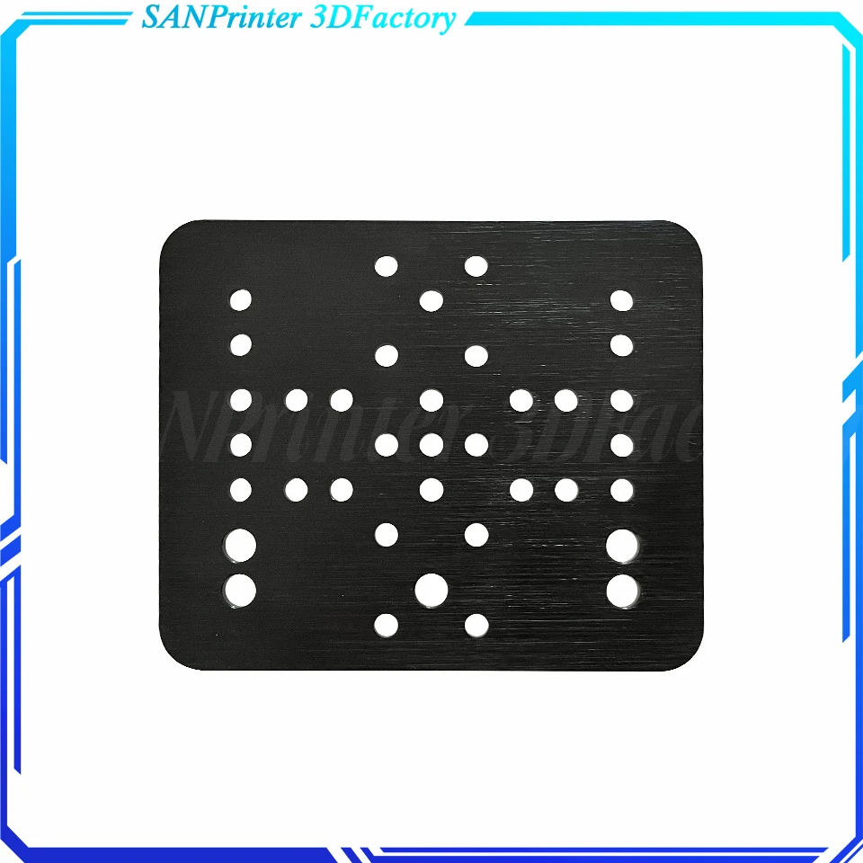 

3D Printer part Gantry Plate 40mm black sand blasting 100mmx120mmx3mm