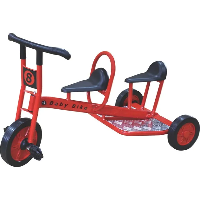 YLWCNN Children's Two-Seater Tricycle Kids Ride On Toy Car Metal Bicycle Factory Directly Selling 1