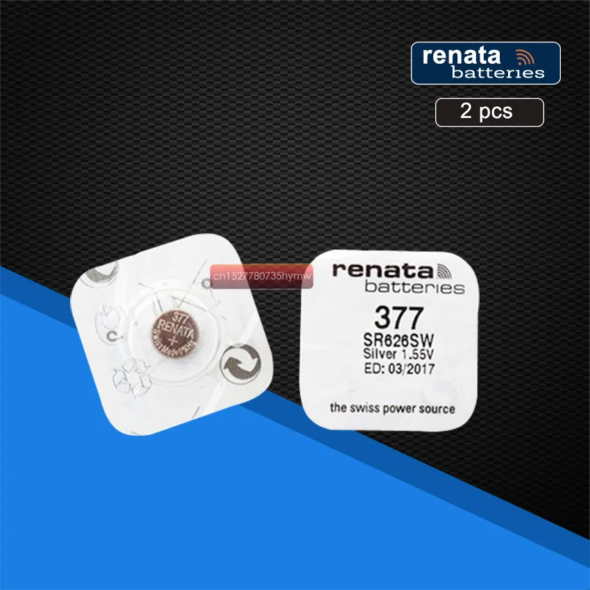 2 пакета Renata 377 100% оригинальный новый долговечные SR626SW SR626 V377 часы с кнопкой