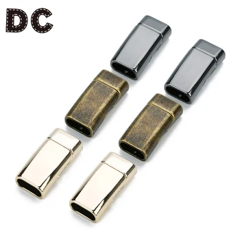

5sets/lot 10*5mm Hole KC Gold Color Strong Magnetic Claps Connectors for Flat Leather Bracelets DIY Jewelry Making Supplies