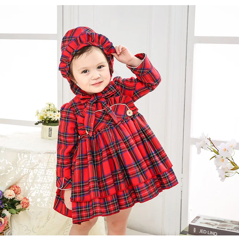 Одежда для маленьких девочек клетчатая шляпа+ платье+ шорты для малышей От 0 до 7 лет комплекты из 3 предметов винтажное испанское платье для девочек бальное платье принцессы CL241