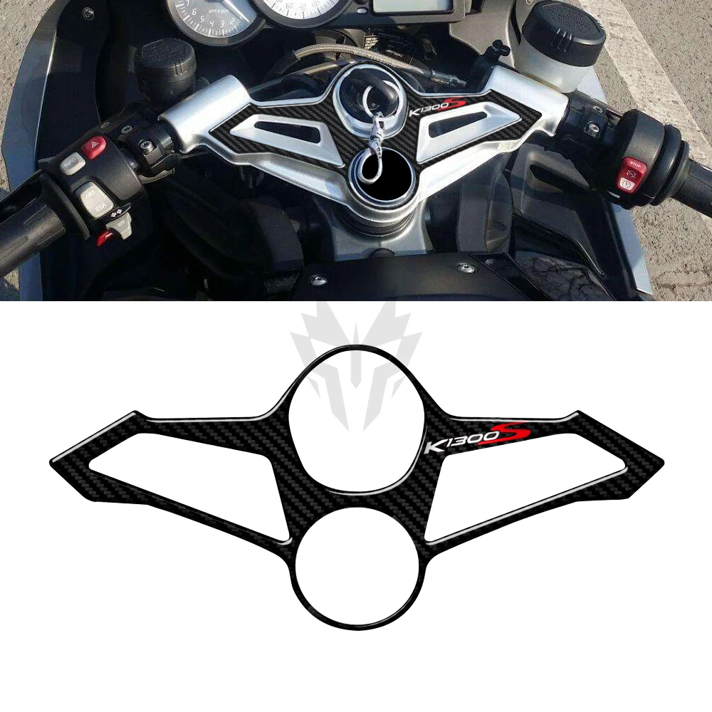 3D Carbon-look Upper Triple Yoke Cover Protector For K1300S 2009-2016