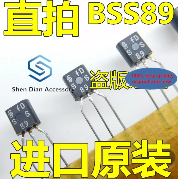 

10 шт., 100% оригинальная новая фотосессия, транзистор BSS89 TO92 SS89 N-channel в наличии оригинал