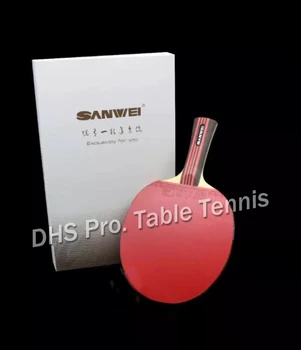 

SANWEI Carbon Fiber ITTF Approved High Quality Table Tennis Racket/ ping pong Racket Send Cover case