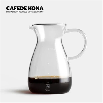 

CAFEDE KONA coffee pot 500ml Hand Drip Can household heat-resistant glass coffee pot