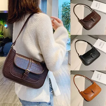 

Retro Alligator Pattern Women's Fashion Crocodile Pattern Handbag Women Casual Bags Luxury Leather Shoulder bag#45