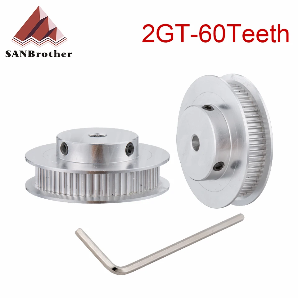 Шкив ГРМ GT2 2GT 60 зубьев отверстие 5/1/6/6/8/10/12/14/15 мм ширина синхронных колес 6/9/10/15