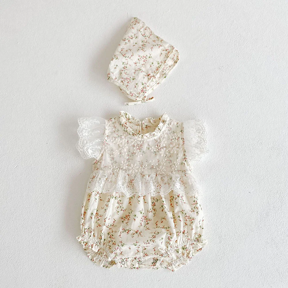 Floral Romper Summer Newborn Organic Baby Girl Clothing Baby