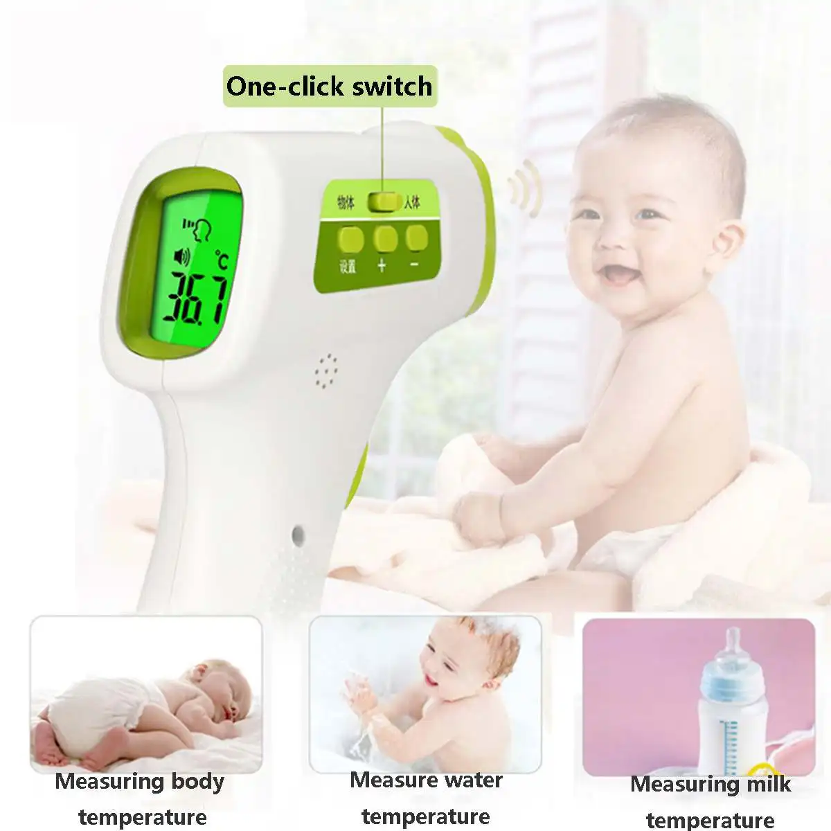 

1PC Random Color Electronics Digital thermometer Non-contact Body Forehead Infrared Portable Termometro Baby/Adult Thermometer
