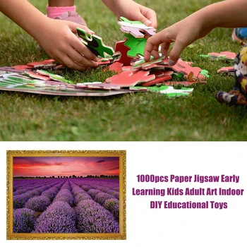 

1000pcs Wall Decor Portable Educational Toys Paper Jigsaw Kindergarten Childhood Indoor Home Intelligence Development Kids Adult