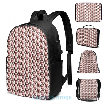 

Funny Graphic print Steve Buscemi on Things USB Charge Backpack men School bags Women bag Travel laptop bag