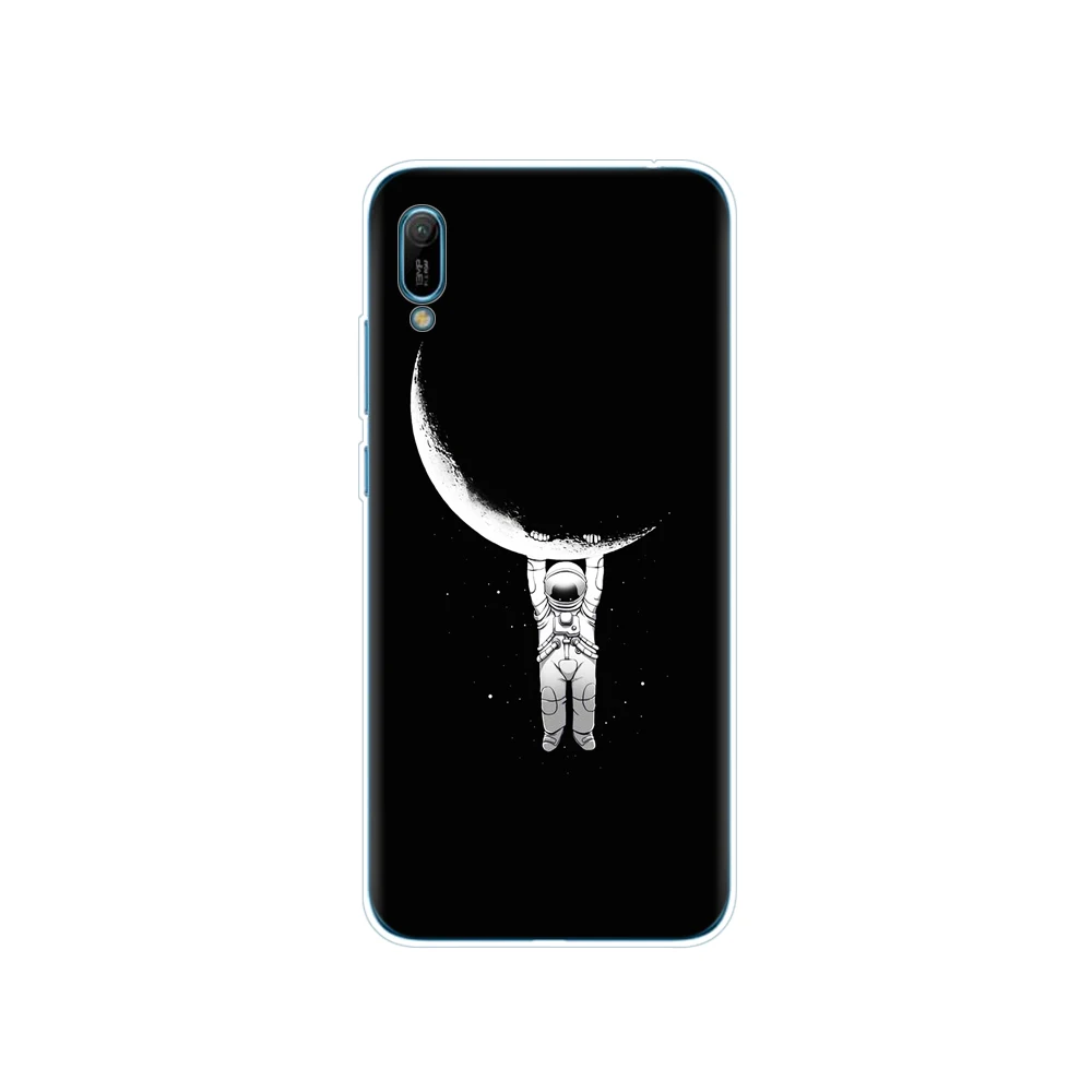 Чехол для Huawei y6 Prime 2019 мягкий силиконовый чехол из ТПУ Y6 телефона pro Y6Prime черный
