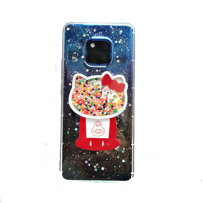 Для samsung A10 A20 A30 A40 A50 A60 A70 M10 M20 милый Блестящий жидкий Кот Bling Stars встряхивание