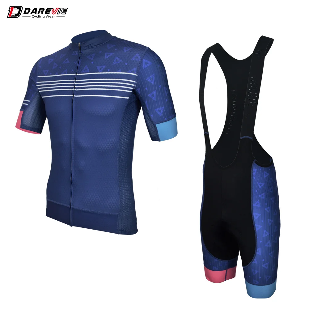 Darevie, комплекты для велоспорта, профессиональная одежда для велоспорта, комплект для велоспорта, Джерси, YKK, на молнии, велосипедные нагрудники, шорты, 7 см, мощная лента, гоночная велосипедная форма - Цвет: set
