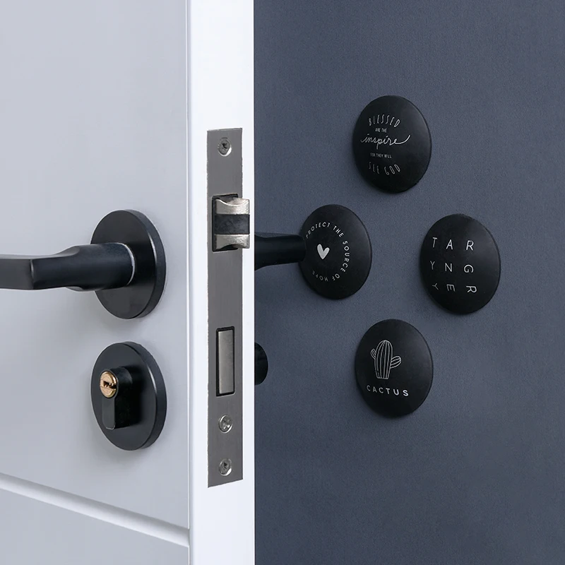 4Pcs/Lot Self-adhesive Door Stopper Doorknob Mute Fenders Lock Protective Pad Door Crash Pad Wall Protector Savor Handle Bumpers