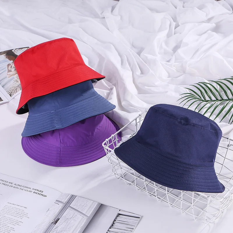 Sun Hats Sun Hat Fisherman Hat Bucket Hats Sunscreen Hats Double-sided Wearing Cap Solid Color Bucket Hat Men Women Reversible Fisherman Summer Panama Cap Sun Fishing