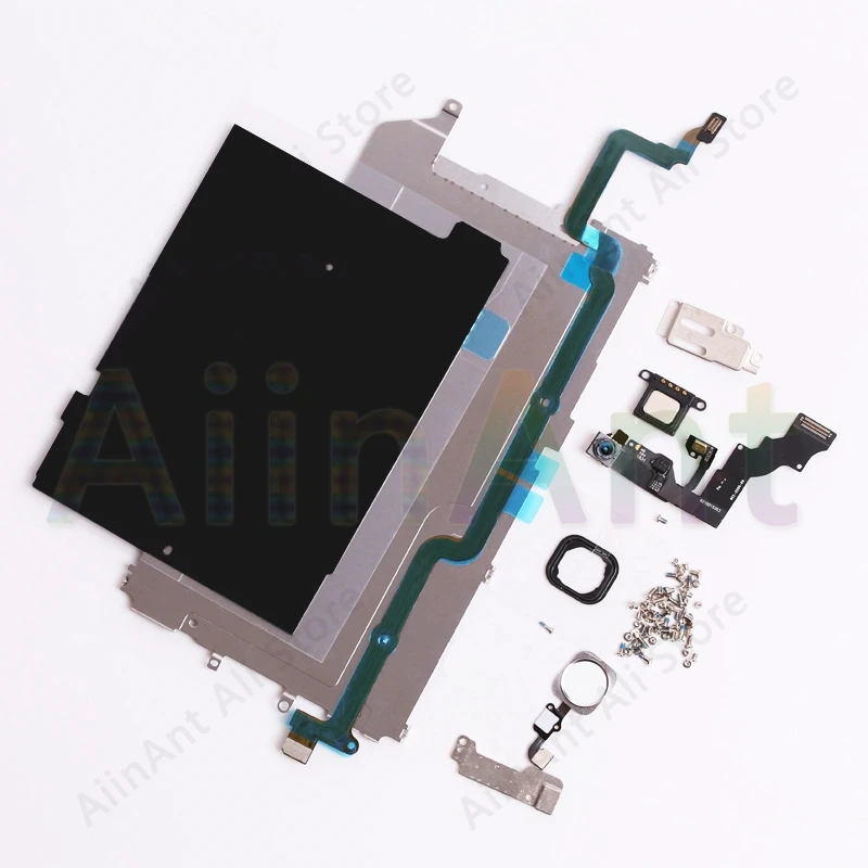 Для iPhone 5 5S 5c 6 6s Plus ЖК-экран металлический маленькие детали Защитная крышка ушной динамик фронтальная камера Кнопка Домой Flex